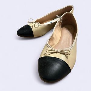a new day Black and Cream Flats